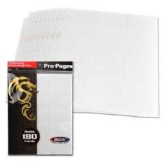 BCW Side Loading 18 Pocket Pro Pages - Pack of 10 in White