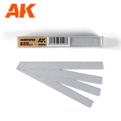 AK Interactive Dry Sandpaper 800 grit x 50 units