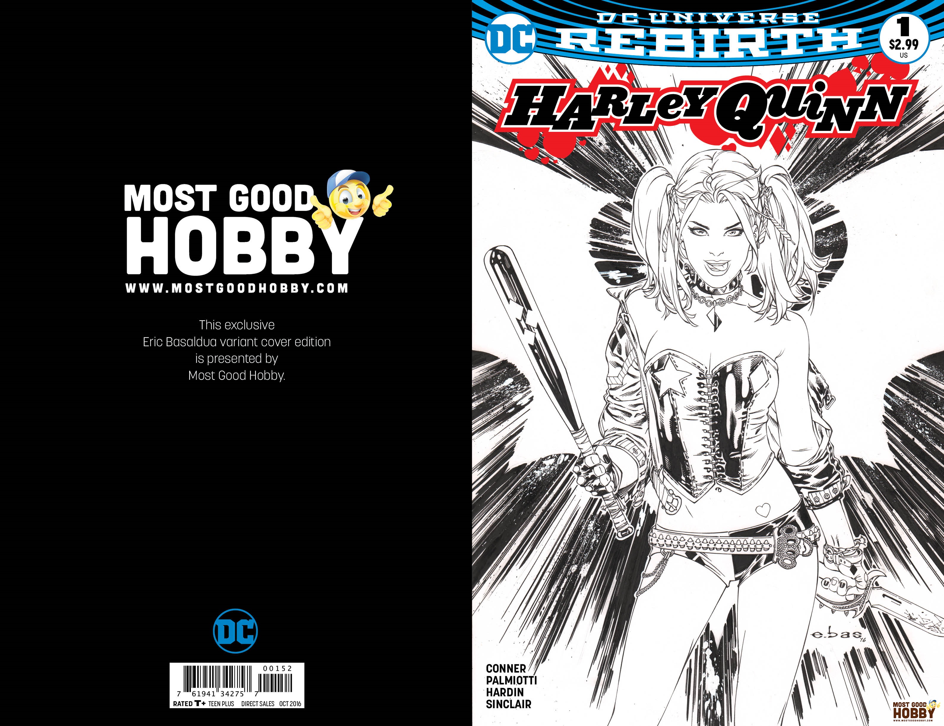 Harley Quinn #1 Most Good Exclusive EBAS INKED Variant (REBIRTH)