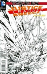 Justice League Of America #8 Black & White Variant Ed (Evil)