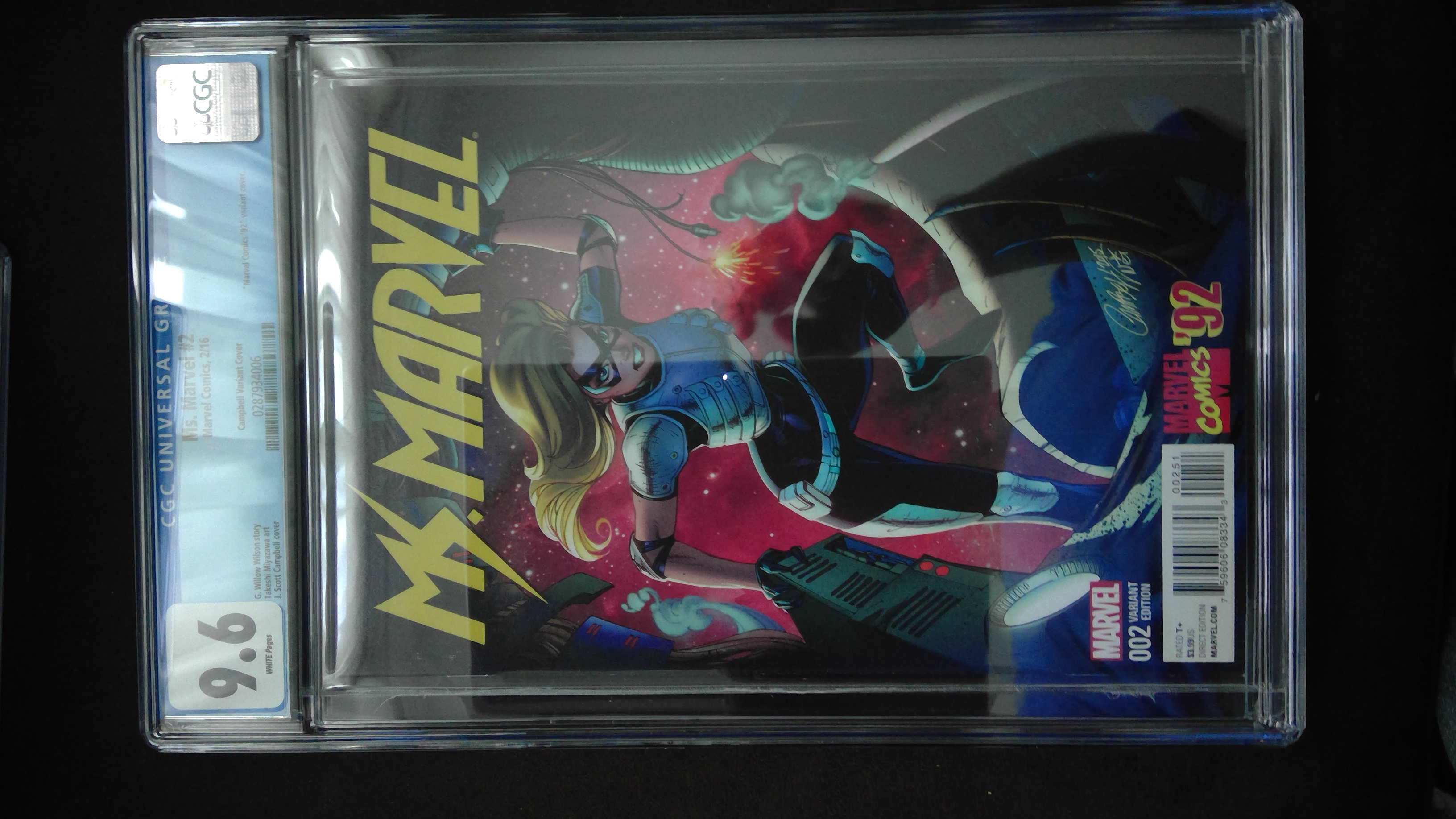 Ms. Marvel #2 1:20 Campbell Variant CGC 9.6
