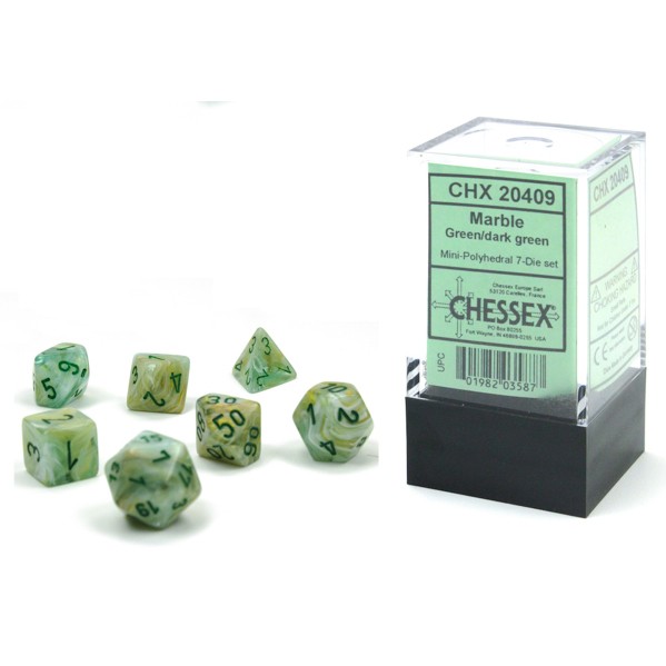 CHX20409 7-set Cube Mini Marble Green w/Dark Green
