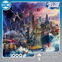 Thomas Kinkade: DC Comics Justice League Showdown at Gotham Pier - 1000pc puzzle
