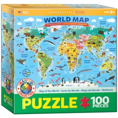 Illustrated Map of the World - 100pc puzzle