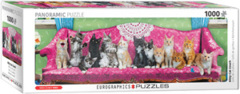 Kitty Cat Couch Panoramic - 1000pc puzzle