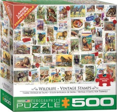 Wildlife Vintage Stamps - 500pc puzzle