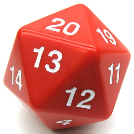 D20 55mm Countdown Transparent Red