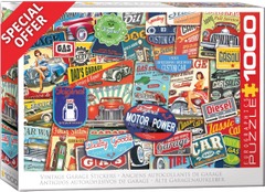 Vintage Garage Stickers - 1000pc puzzle
