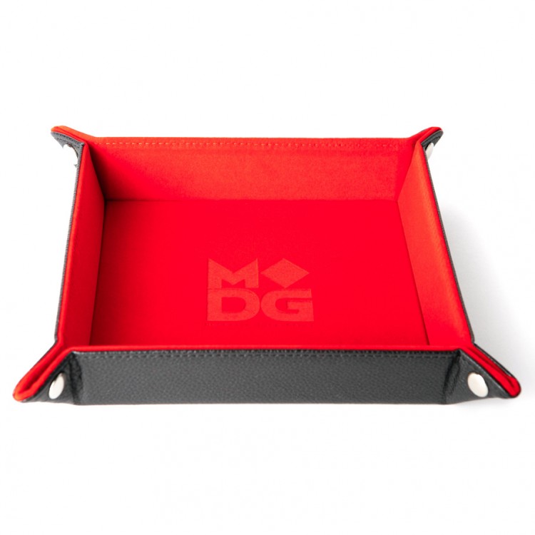 Folding Dice Tray: Velvet 10x10 Red
