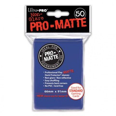 ULP82653 50ct Ultra Pro Pro-Matte Blue Standard Deck Protectors