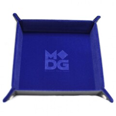 Folding Dice Tray: Velvet 10x10 Blue