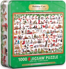 Holiday Cats Tin - 1000pc puzzle