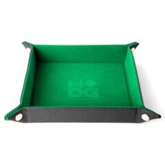 Folding Dice Tray: Velvet 10x10 Green