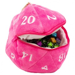 Ultra Pro Plush D20 Dice Bag Hot Pink