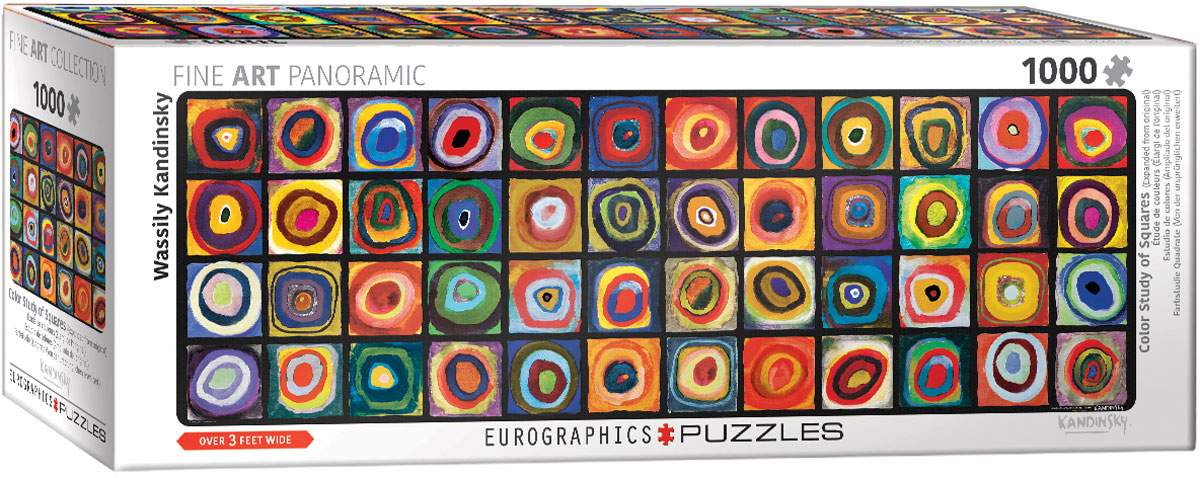 Color Study of Squares (Expanded from original) Panoramic - 1000pc puzzle