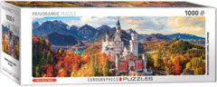 Neuschwanstein Castle in Autumn Panoramic - 1000pc puzzle