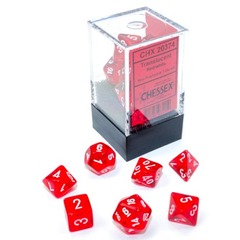 CHX20374 7-Set Cube Mini Translucent Red w/White
