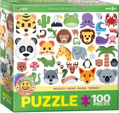 Emojipuzzle - Wild Animals - 100pc puzzle