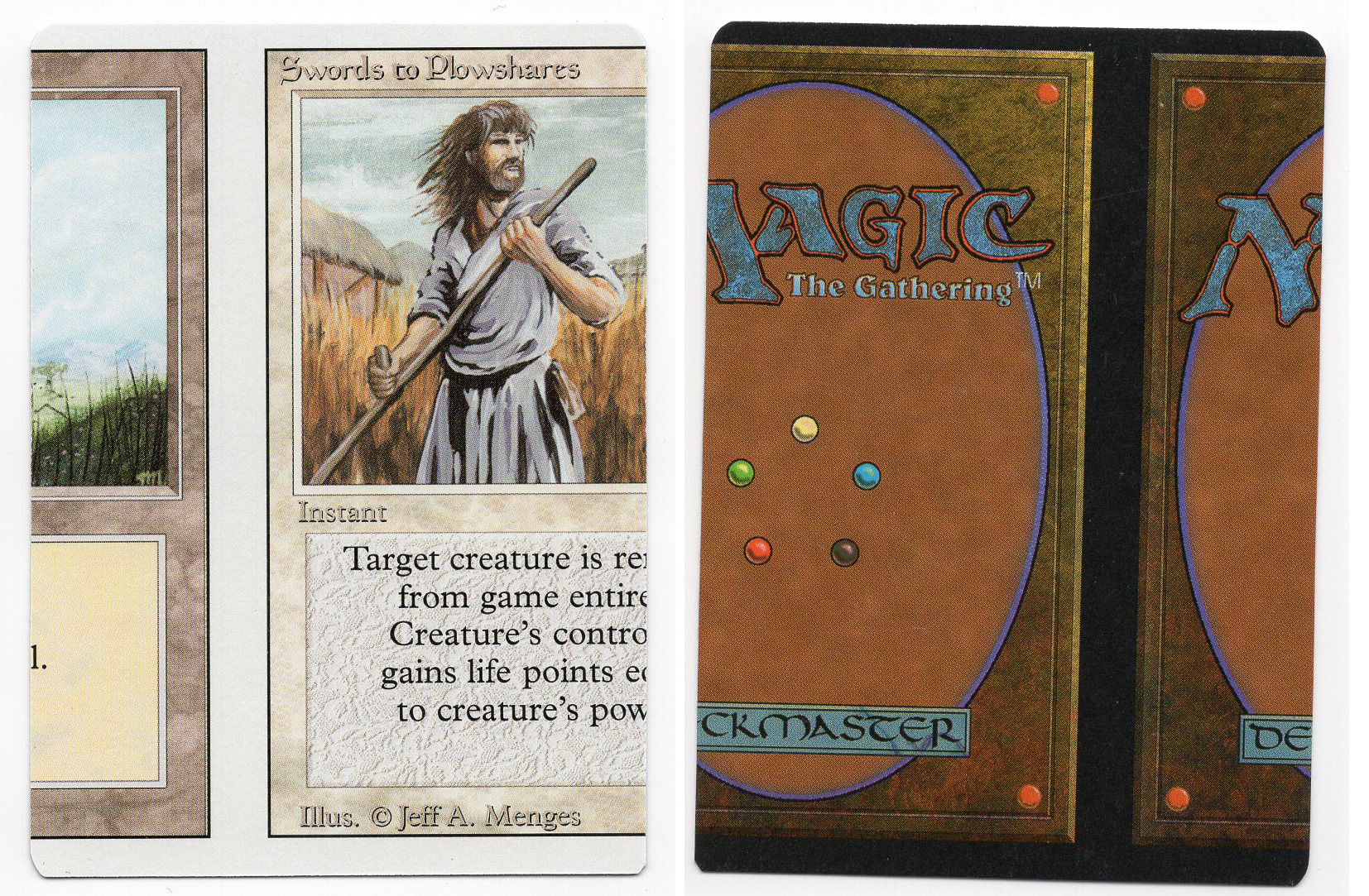 3rd Edition/Revised MTG English Swords to Plowshares Heavy Play 