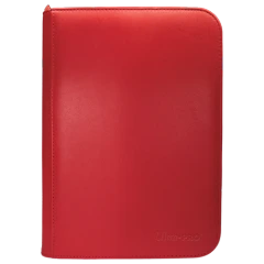 Ultra Pro - Vivid 4-Pocket Zippered PRO-Binder - RED