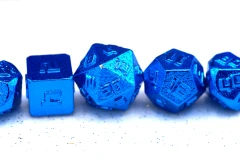 10mm Mini Metal RPG Dice Set Blue
