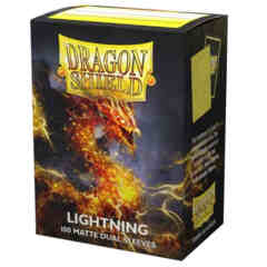 DRAGON SHIELD DUAL SLEEVES: MATTE LIGHTNING (BOX OF 100)