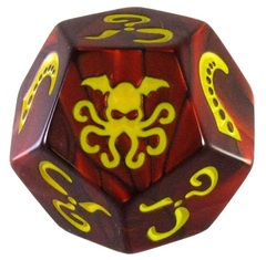 Cthulhu Dice - Red w/ Yellow