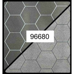 BATTLEMAT REVERSIBLE (1-INCH): BLACK-GREY HEXES (23.5 INCHES X 26 INCHES)