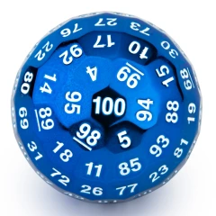 Titans Fist 100 Sided dice D100 die Blue Color