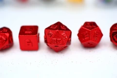 10mm Mini Metal RPG Dice Set Red