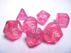 Borealis Pink w/silver 7 dice [CHX 27404]