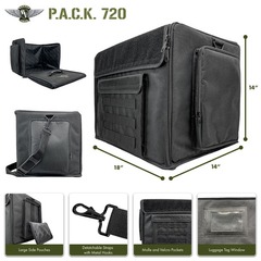 (720) P.A.C.K. 720 Molle Half Tray Pluck Foam Load Out (Black)