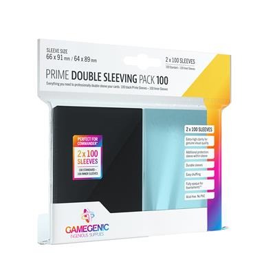 Gamegenic - Prime Double Sleeving Pack Black - 100ct