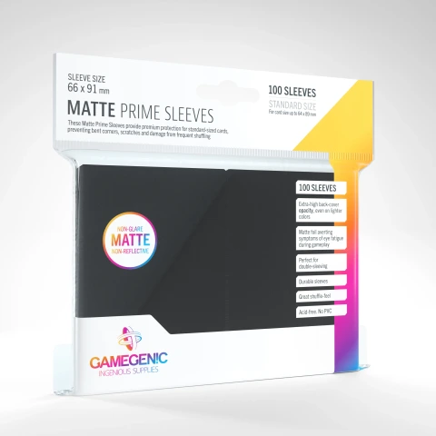 Gamegenic - Matte Prime Sleeves - Black (100)