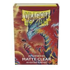 Dragon Shield Sleeves: Japanese -Outer Sleeves -  Matte Clear (Box of 60)