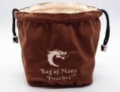 Bag of Many Pouches RPG DnD Dice Bag: Brown