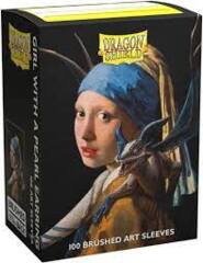 Dragon Shield Art Brushed Sleeves: Girl with a pearl earring - 100ct