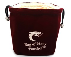 Old School Dice: Bag of Many Pouches Dice Bag - Wine