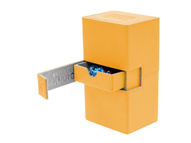 CASE Card Storage Box Deck ULTIMATE GUARD SUPERHIVE Yellow XENOSKIN FLIP 550