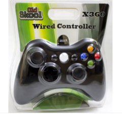 (Old Skool) WIRED USB CONTROLLER FOR PC & XBOX 360 - BLACK