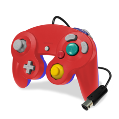 (Old Skool) GAMECUBE / WII COMPATIBLE CONTROLLER - RED