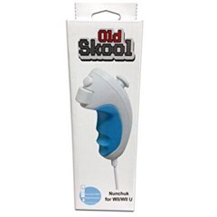 (Old Skool)  NUNCHUCK CONTROLLER FOR WII / WII U REMOTE - WHITE