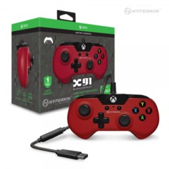 (Hyperkin) X91 Wired Controller for Xbox One/ Windows 10 (Red)