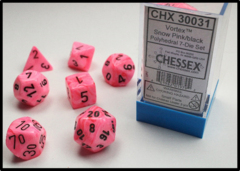 Lab Dice 7ct Vortex Snow Pink/Black - CHX30031