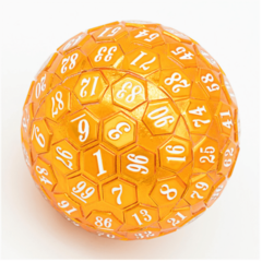 45mm Metal D100 - Orange with White Font