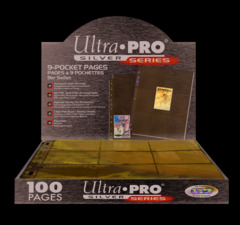 Box of 100 Ultra Pro 9 Pocket Pages Silver
