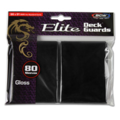 BCW Gaming DECK GUARD - ELITE - GLOSSY - BLACK - Pack of 80