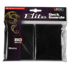 BCW Gaming DECK GUARD - ELITE - MATTE - BLACK - Pack of 80