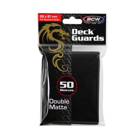 BCW Deck Guard Matte Sleeves - Black