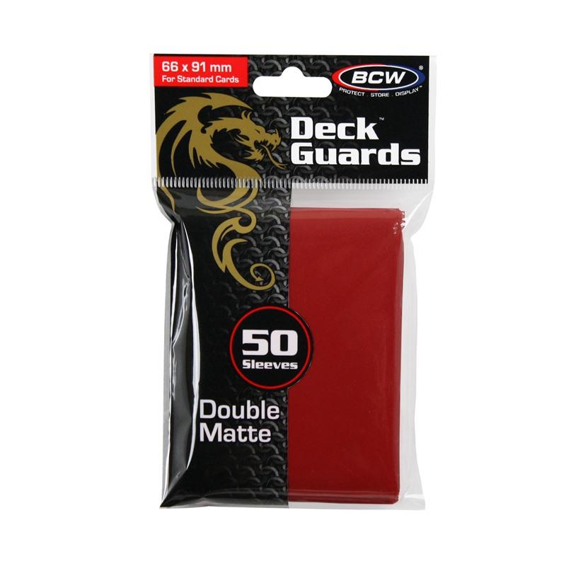 BCW Deck Guard Matte Sleeves - Red